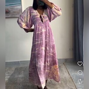 Young Fabulous & Broke Purple Tie-Dye Maxi Dress